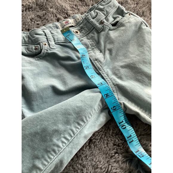 Vineyard Vines Girls Corduroy Flare Pants Preppy‎ Classic Retro Sage Blue Size 8 - Picture 11 of 12